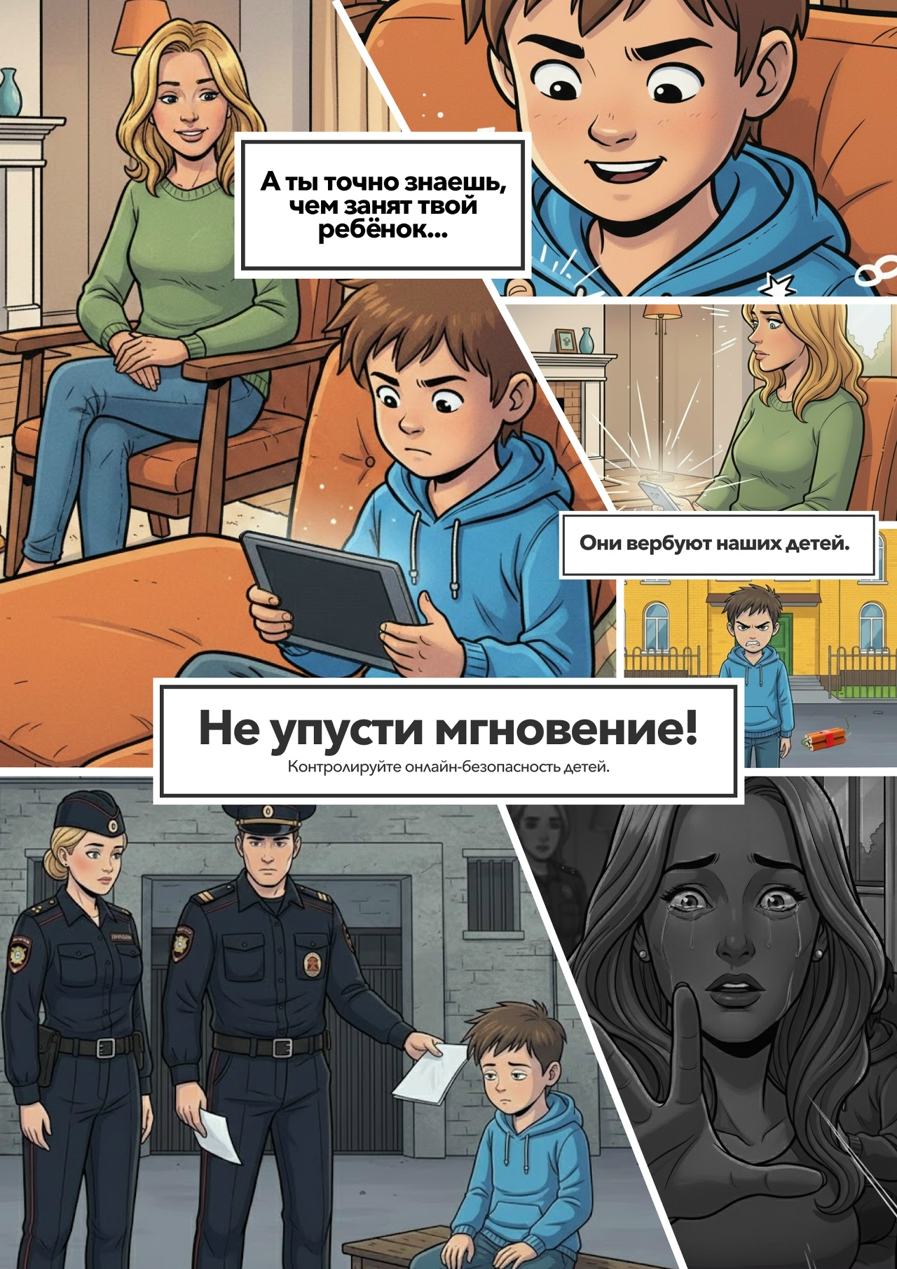 Не дайте злоумышленникам стать ближе к вашему ребёнку, чем вы. Пока вы рядом &mdash; у ребёнка есть защита